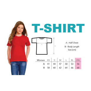 T-Shirt modèle femme XXL avec logo de l'école - ISJSC
