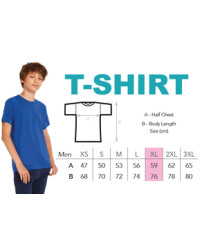 T-Shirt modèle homme XL avec logo de l'école - ISJSC